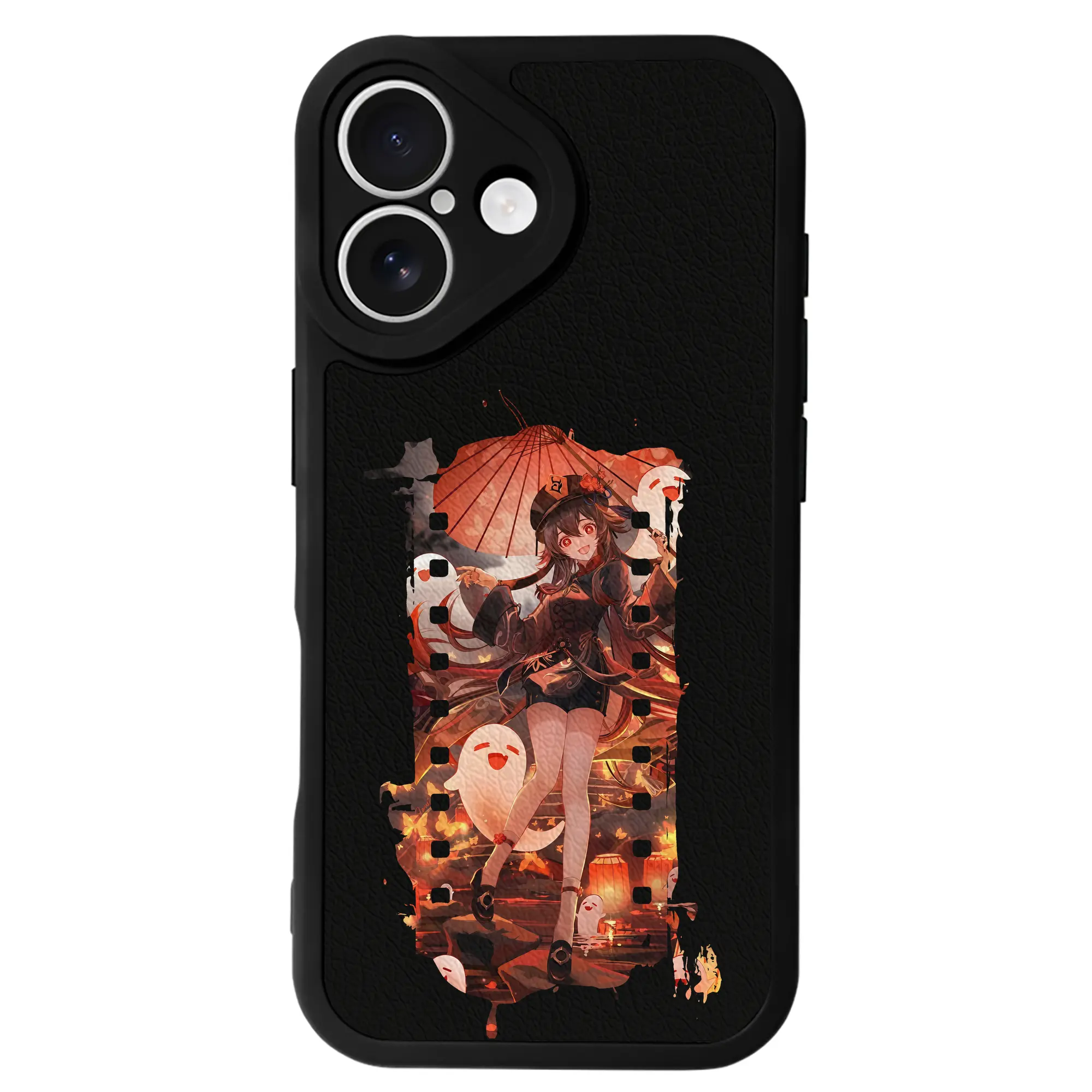 原 神 グッズ フータオ - IPhone 16シリーズ対応 ・ シリコンスマホケース ・ レザー調 ・ 高精度フィット ・ 耐衝撃 ・ ワイヤレス充電対応 ・ 精密カット